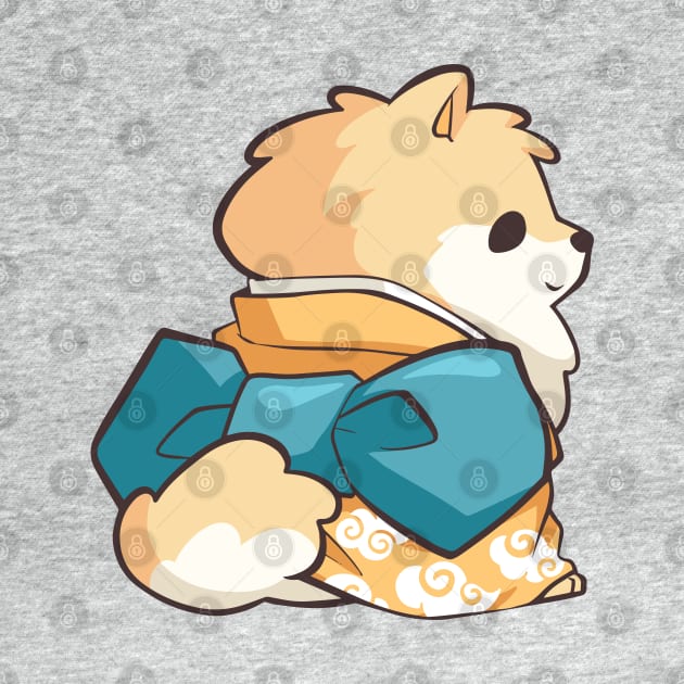 Kimono Pomeranian by Bobblejot